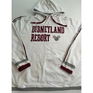 Rare Retro‎ Disneyland Resort 1995 Hoodie Sweatshirt White Red Adult Size 2X